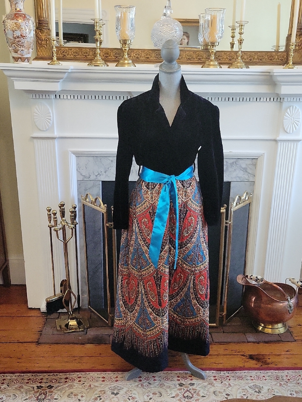 60's Circa 2000 Quilted Maxi Dress